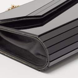 Pre Owned Jimmy Choo Black Acrylic and Leather Candy Chain Clutch