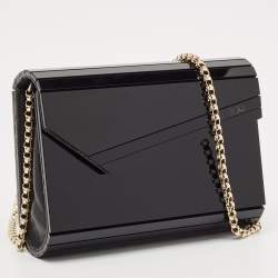 Pre Owned Jimmy Choo Black Acrylic and Leather Candy Chain Clutch