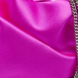 Jimmy Choo Pink Satin Bonny Chain Clutch