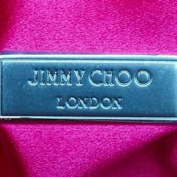 Jimmy Choo Pink Satin Bonny Chain Clutch