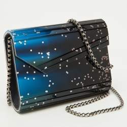 Jimmy Choo Blue Acrylic and Leather Candy Chain Clutch