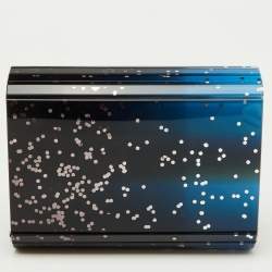 Jimmy Choo Blue Acrylic and Leather Candy Chain Clutch