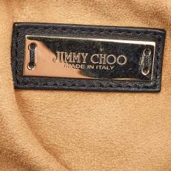 Jimmy Choo Black Leather and Python Small Solar Hobo