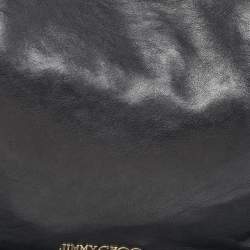 Jimmy Choo Black Leather and Python Small Solar Hobo