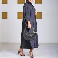 Jimmy Choo Black Leather and Python Small Solar Hobo