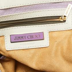 Jimmy Choo Two Tone Grey Leather and Suede Large Mona Tote