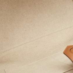 Jimmy Choo Beige/Brown Canvas and Leather Varenne Tote