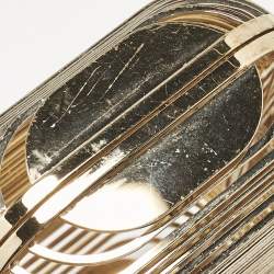 Pre Owned Jimmy Choo Gold Metal Cage Clutch