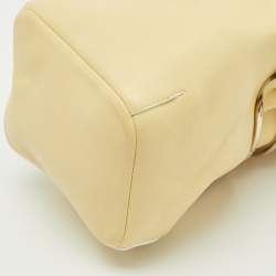 Pre Owned Jimmy Choo Yellow Leather Eve Bucket Bag