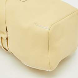 Pre Owned Jimmy Choo Yellow Leather Eve Bucket Bag