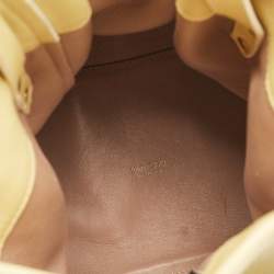 Pre Owned Jimmy Choo Yellow Leather Eve Bucket Bag