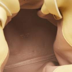 Pre Owned Jimmy Choo Yellow Leather Eve Bucket Bag