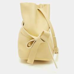 Pre Owned Jimmy Choo Yellow Leather Eve Bucket Bag