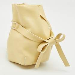 Pre Owned Jimmy Choo Yellow Leather Eve Bucket Bag