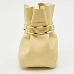 Pre Owned Jimmy Choo Yellow Leather Eve Bucket Bag
