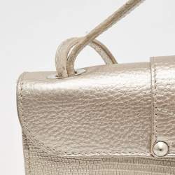 Jimmy Choo Metallic Beige Lizard Embossed Leather Rebel Crossbody Bag