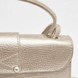 Jimmy Choo Metallic Beige Lizard Embossed Leather Rebel Crossbody Bag