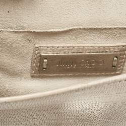 Jimmy Choo Metallic Beige Lizard Embossed Leather Rebel Crossbody Bag