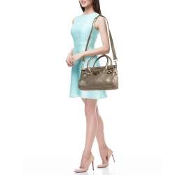 Jimmy Choo Gold Leather Small Rosalie Top Handle Bag