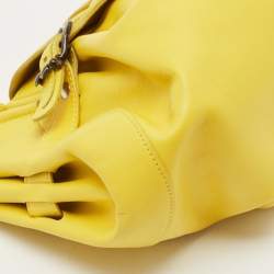 Jimmy Choo Yellow Leather Tulita Charm Shoulder Bag