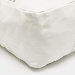 Jimmy Choo White Leather Dessy Satchel