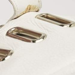 Jimmy Choo White Leather Dessy Satchel
