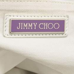 Jimmy Choo White Leather Dessy Satchel