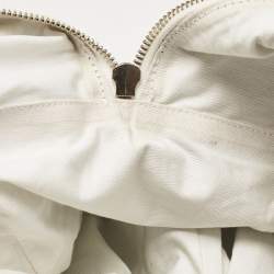 Jimmy Choo White Leather Dessy Satchel