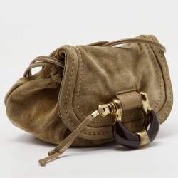 Jimmy Choo Light Brown Suede Mini Flap Crossbody Bag