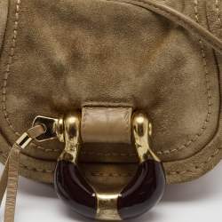 Jimmy Choo Light Brown Suede Mini Flap Crossbody Bag