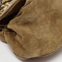 Jimmy Choo Light Brown Suede Mini Flap Crossbody Bag