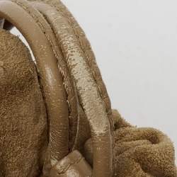 Jimmy Choo Light Brown Suede Mini Flap Crossbody Bag