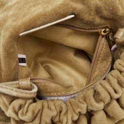 Jimmy Choo Light Brown Suede Mini Flap Crossbody Bag