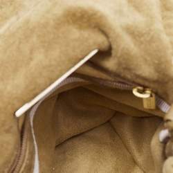 Jimmy Choo Light Brown Suede Mini Flap Crossbody Bag