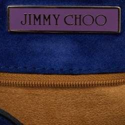 Jimmy Choo Blue Suede Flap Crossbody Bag