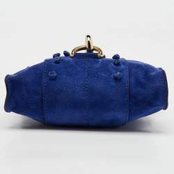 Jimmy Choo Blue Suede Flap Crossbody Bag