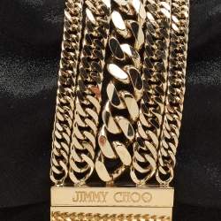 Jimmy Choo Black Shimmer Suede Chandra Chain Clutch