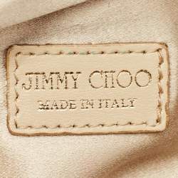 Jimmy Choo Black Shimmer Suede Chandra Chain Clutch