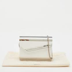 Jimmy Choo White Acrylic Perspex Candy Chain Clutch