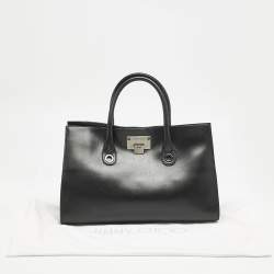 Jimmy Choo Black Leather Riley Tote