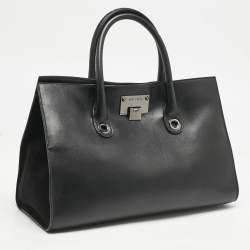 Jimmy Choo Black Leather Riley Tote