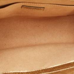 Jimmy Choo Gold Quilted Leather Avenue Clutch