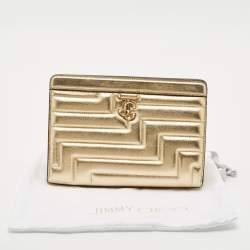 Jimmy Choo Gold Quilted Leather Avenue Clutch