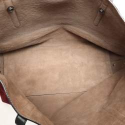 Jimmy Choo Burgundy Leather and Suede Twist Tote