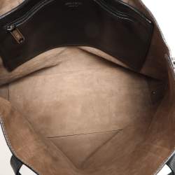 Jimmy Choo Burgundy Leather and Suede Twist Tote