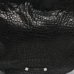 Jimmy Choo Black Pebbled Leather Large Nica Tote