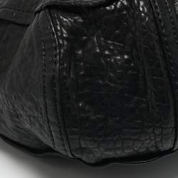 Jimmy Choo Black Pebbled Leather Large Nica Tote