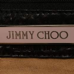 Jimmy Choo Black Pebbled Leather Large Nica Tote