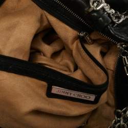 Jimmy Choo Black Pebbled Leather Large Nica Tote