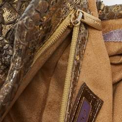Jimmy Choo Gold Python Chain Frame Clutch
